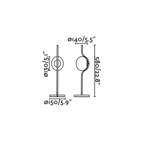 LE VITA Επιτραπέζιο Φωτιστικό Μαύρο Με Οπάλ Γυαλί - LED 6W DIMMABLE FARO