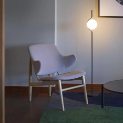 LE VITA Φωτιστικό Δαπέδου Μαύρο Με Οπάλ Γυαλί - LED 6W DIMMABLE FARO