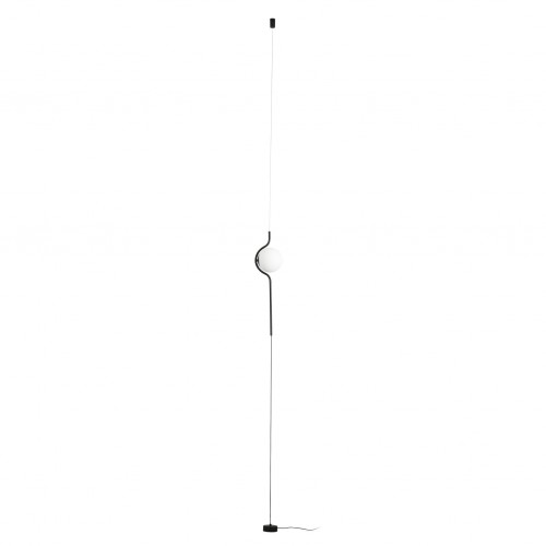 LE VITA Κρεμαστό / Δαπέδου Φωτιστικό Μαύρο Με Οπάλ Γυαλί - LED 6W FARO