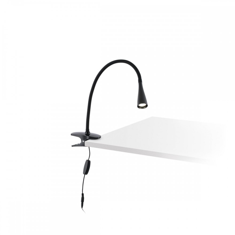 LED Φωτιστικό Γραφείου Εύκαμπτο Με Κλιπ Σε Λευκό ή Μαύρο Χρώμα 3W 4000K 300Lm LENA - Faro