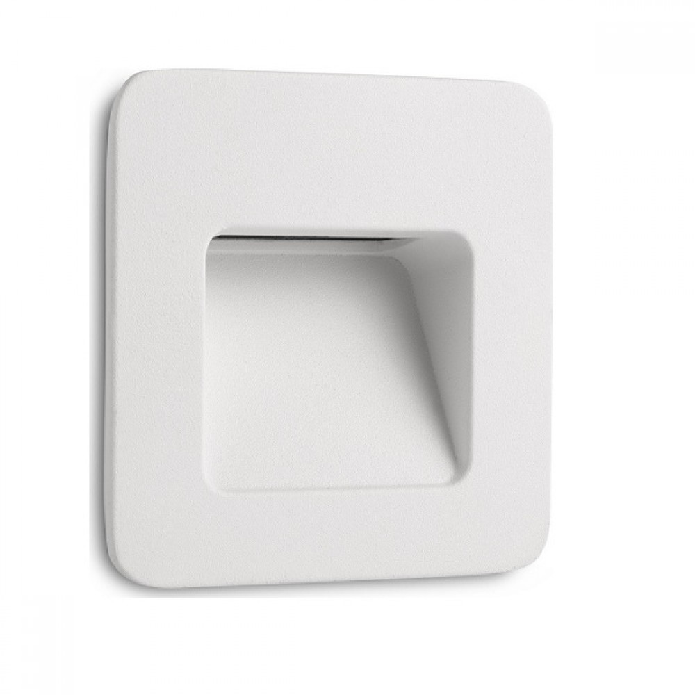 LED Εξωτερικό Χωνευτό Φωτιστικό Τοίχου 3W SMD Αλουμινίου Με Διάφανο Διαχύτη Λευκό NASE-1 - FARO