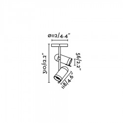 ORLEANS Σποτ Δίφωτο Σε Λευκό Χρώμα 2xGU10 - FARO