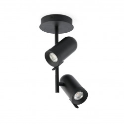 ORLEANS Σποτ Δίφωτο Σε Μαύρο Χρώμα 2xGU10 - FARO