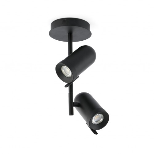 ORLEANS Σποτ Δίφωτο Σε Μαύρο Χρώμα 2xGU10 - FARO