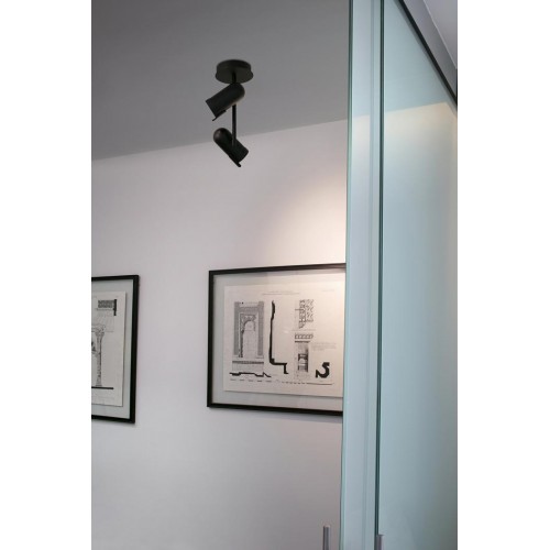 ORLEANS Σποτ Δίφωτο Σε Μαύρο Χρώμα 2xGU10 - FARO