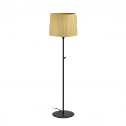 Φωτιστικό Δαπέδου Μαύρο Με Κίτρινο Υφασμάτινο Καπέλο 1xE27 SAMBA FARO