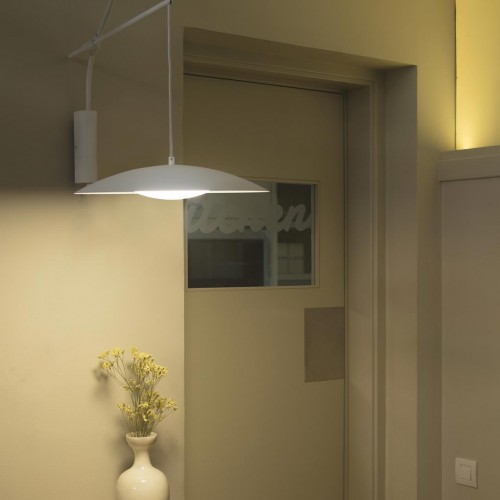 LED Επιτοίχιο Φωτιστικό Μεταλλικό Επεκτάσιμο Λευκό 20W SLIM - FARO