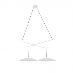 LED Κρεμαστό Φωτιστικό Μεταλλικό Επεκτάσιμο Λευκό 2x20W SLIM - FARO