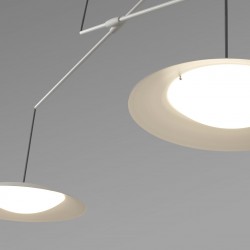 LED Κρεμαστό Φωτιστικό Μεταλλικό Επεκτάσιμο Λευκό 2x20W SLIM - FARO