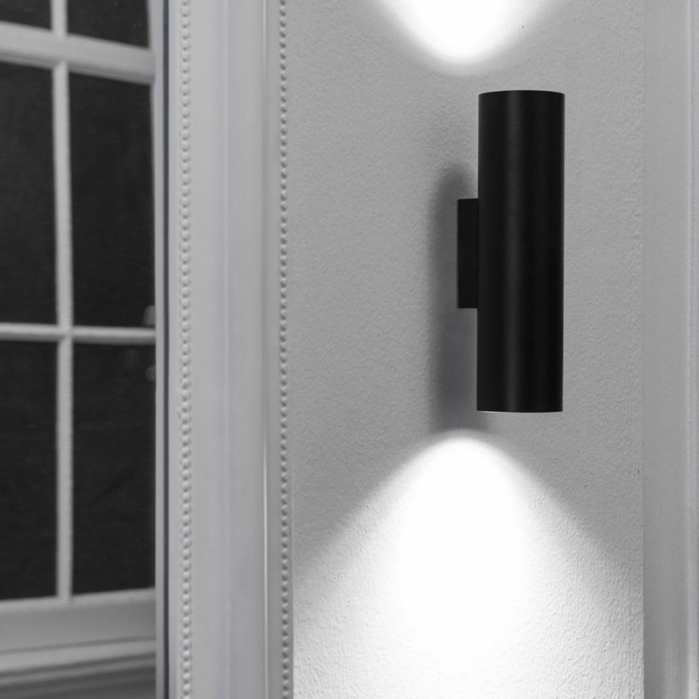 Φωτιστικό Τοίχου Σποτ Σε Μαύρο UP-DOWN 2x GU10 STAN - FARO
