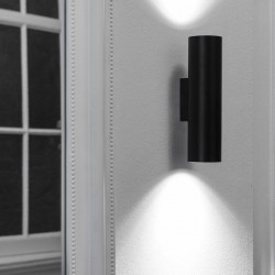 Φωτιστικό Τοίχου Σποτ Σε Μαύρο UP-DOWN 2x GU10 STAN - FARO