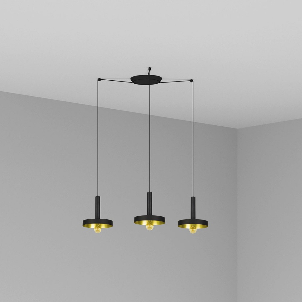 Κρεμαστό Φωτιστικό Αλουμινίου Σε Δύο Χρώματα 3xE27 WHIZZ FARO