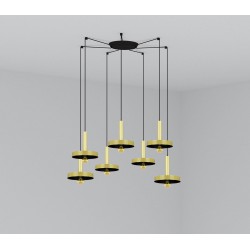 Κρεμαστό Φωτιστικό Αλουμινίου Σε Δύο Χρώματα 7xE27 WHIZZ FARO