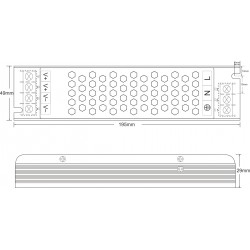 Μεταλλικό Τροφοδοτικό Dimmable 24V 150W IP20 TRIAC/1-10V MPC - Fose