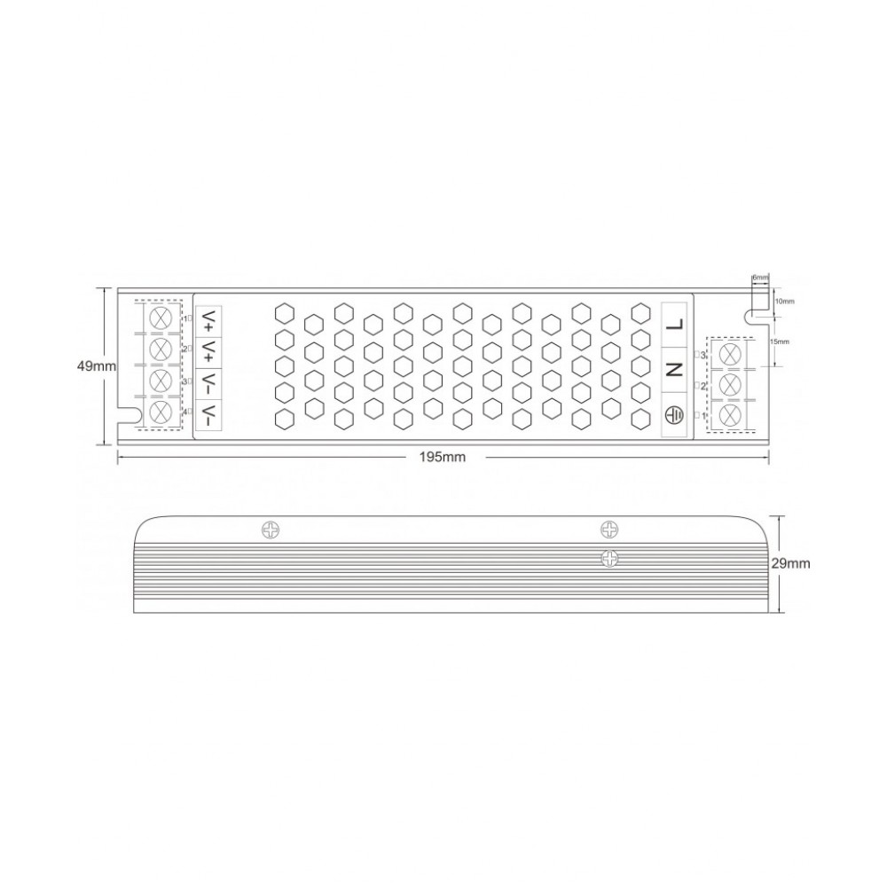 Μεταλλικό Τροφοδοτικό Dimmable 24V 200W IP20 TRIAC/1-10V MPC - Fose