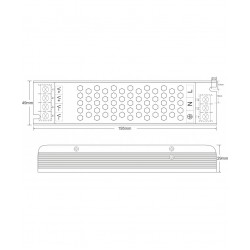 Μεταλλικό Τροφοδοτικό Dimmable 24V 200W IP20 TRIAC/1-10V MPC - Fose