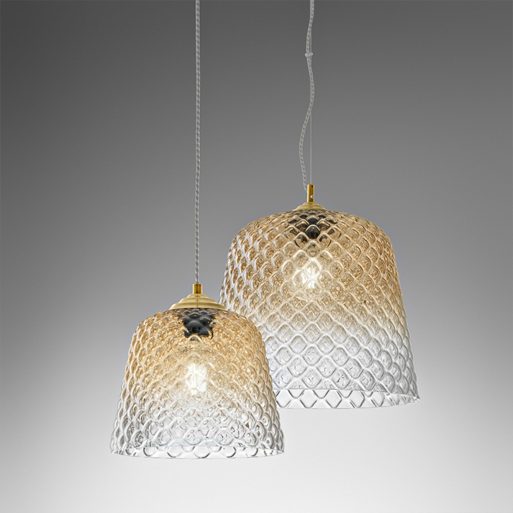 Κρεμαστό Φωτιστικό Μονόφωτο Από Γυαλί Σε Διάφορες Αποχρώσεις D40cm 1xE27 ALICE - GEA LUCE