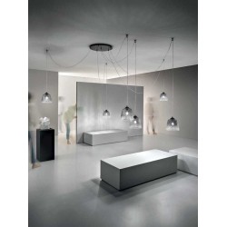 Κρεμαστό Φωτιστικό Πολύφωτο Από Γυαλί Σε Διάφορες Αποχρώσεις - Σε Εξάφωτη Ροζέτα 6xE27 ALICE  - GEA LUCE