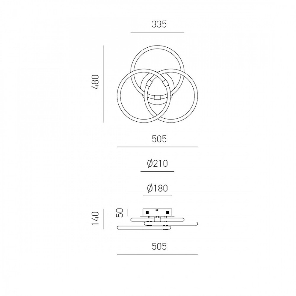 LED Φωτιστικό Οροφής - Τοίχου Αλουμινίου Λευκό 50W Dimmable BERTA - GEA LUCE