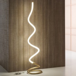 LED Φωτιστικό Δαπέδου Αλουμινίου Χρυσό 30W Dimmable BERTA - GEA LUCE