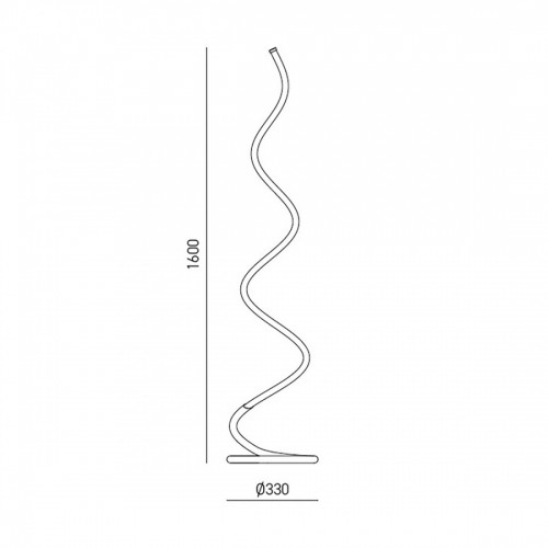 LED Φωτιστικό Δαπέδου Αλουμινίου Χρυσό 30W Dimmable BERTA - GEA LUCE