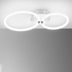 LED Φωτιστικό Οροφής - Τοίχου Αλουμινίου Λευκό 30W Dimmable BERTA - GEA LUCE