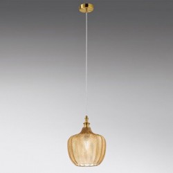 Κρεμαστό Φωτιστικό Μονόφωτο από Γυαλί Και Μέταλλο - Μελί D24cm 1xE27 CLEOFE S10 - GEA LUCE