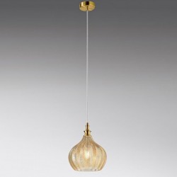 Κρεμαστό Φωτιστικό Μονόφωτο από Γυαλί Και Μέταλλο - Μελί D23cm 1xE27 CLEOFE S11 - GEA LUCE