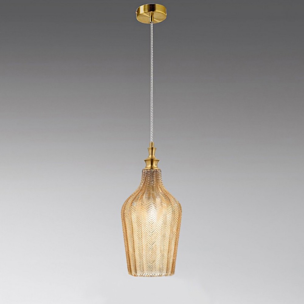 Κρεμαστό Φωτιστικό Μονόφωτο από Γυαλί Και Μέταλλο - Μελί D18cm 1xE27 CLEOFE S12 - GEA LUCE