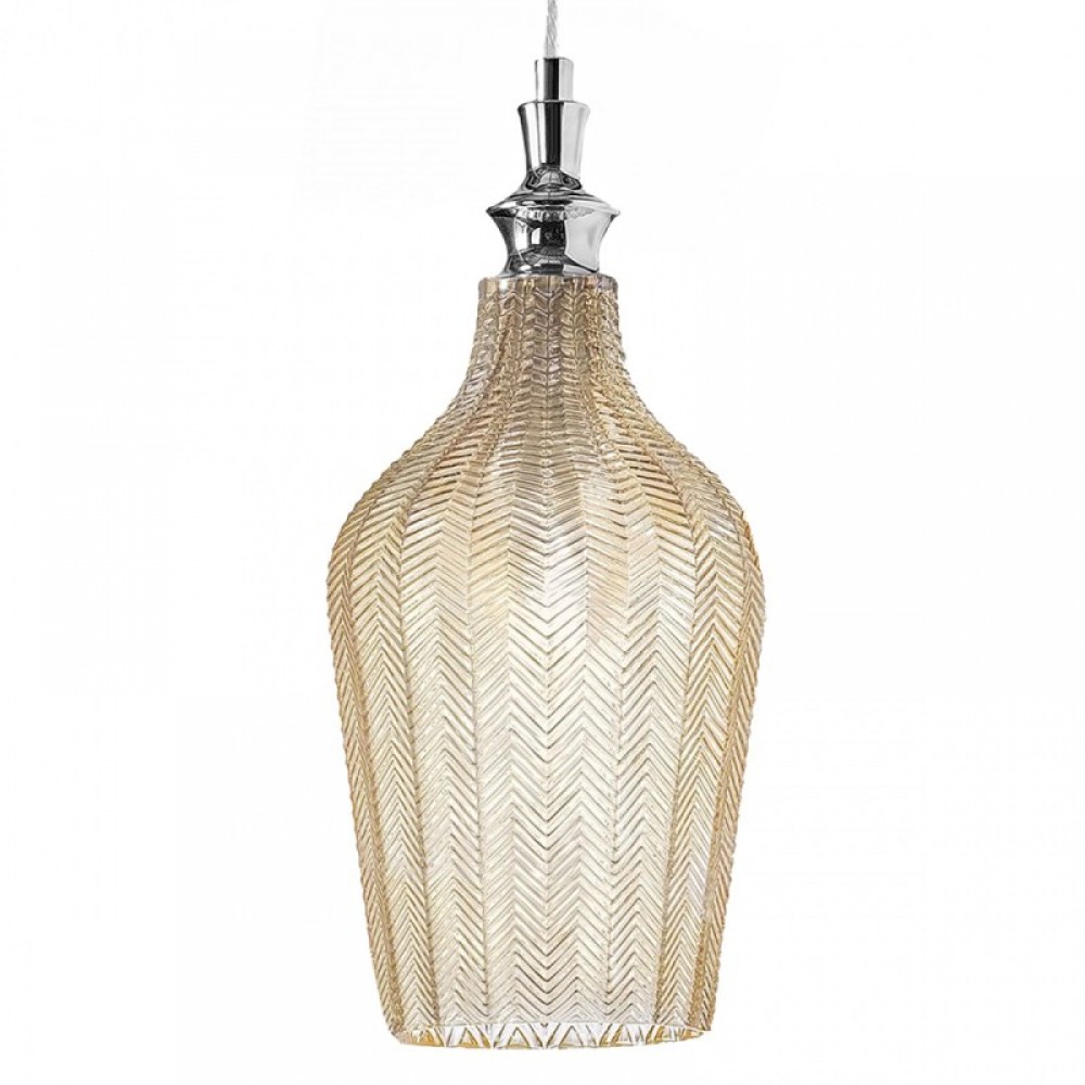 Κρεμαστό Φωτιστικό Μονόφωτο από Γυαλί Και Μέταλλο - Ώχρα D18cm 1xE27 CLEOFE S12 - GEA LUCE