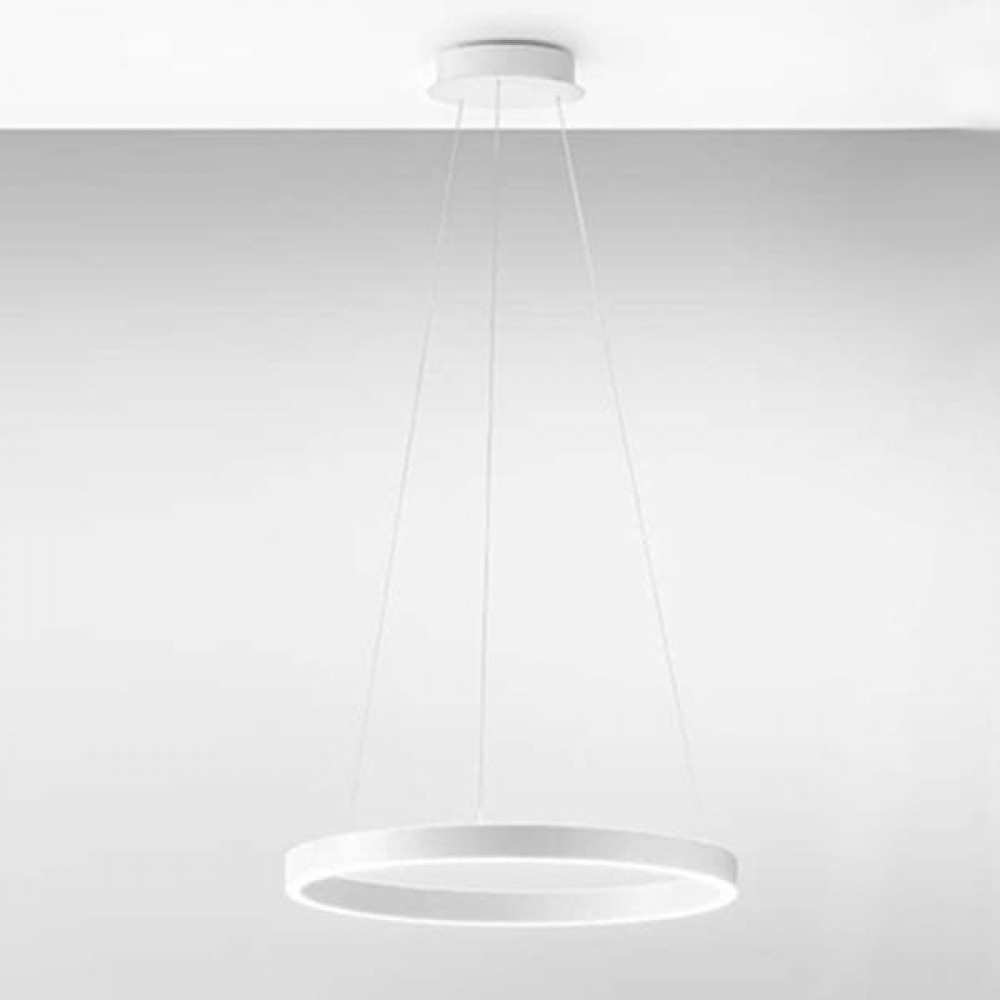 LED Κρεμαστό Φωτιστικό Αλουμινίου Κυκλικό Λευκό 80W CRISEIDE - GEA LUCE