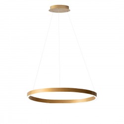 LED Κρεμαστό Φωτιστικό Αλουμινίου Κυκλικό Χρυσό 80W CRISEIDE - GEA LUCE