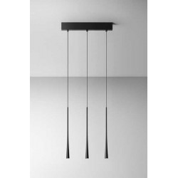 LED Κρεμαστό Φωτιστικό Αλουμινίου σε Σατινέ Μαύρο 16.5W DAFNE - GEA LUCE