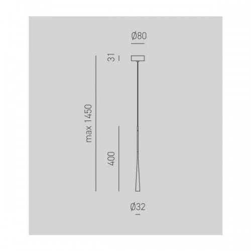 LED Κρεμαστό Φωτιστικό Αλουμινίου σε Τρία Χρώματα 40cm 7W DAFNE - IDEAL LUX