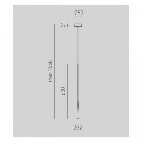 LED Κρεμαστό Φωτιστικό Αλουμινίου σε Τρία Χρώματα 60cm 7W DAFNE - GEA LUCE