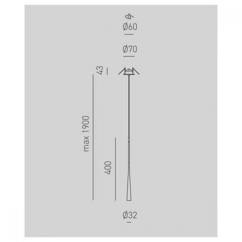 LED Κρεμαστό Φωτιστικό Αλουμινίου σε Χρυσό Χρώμα Χωνευτό 40cm 7W DAFNE - GEA LUCE