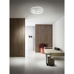 LED Πλαφονιέρα Αλουμινίου Σε Σατινέ Λευκό Χρώμα 40W EVELINE- GEA LUCE