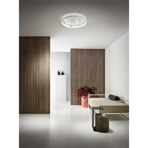 LED Πλαφονιέρα Αλουμινίου Σε Σατινέ Λευκό Χρώμα 40W EVELINE- GEA LUCE