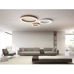 LED Πλαφονιέρα Αλουμινίου Στρογγυλή Χρυσή 40cm 30W FLOR - GEA LUCE