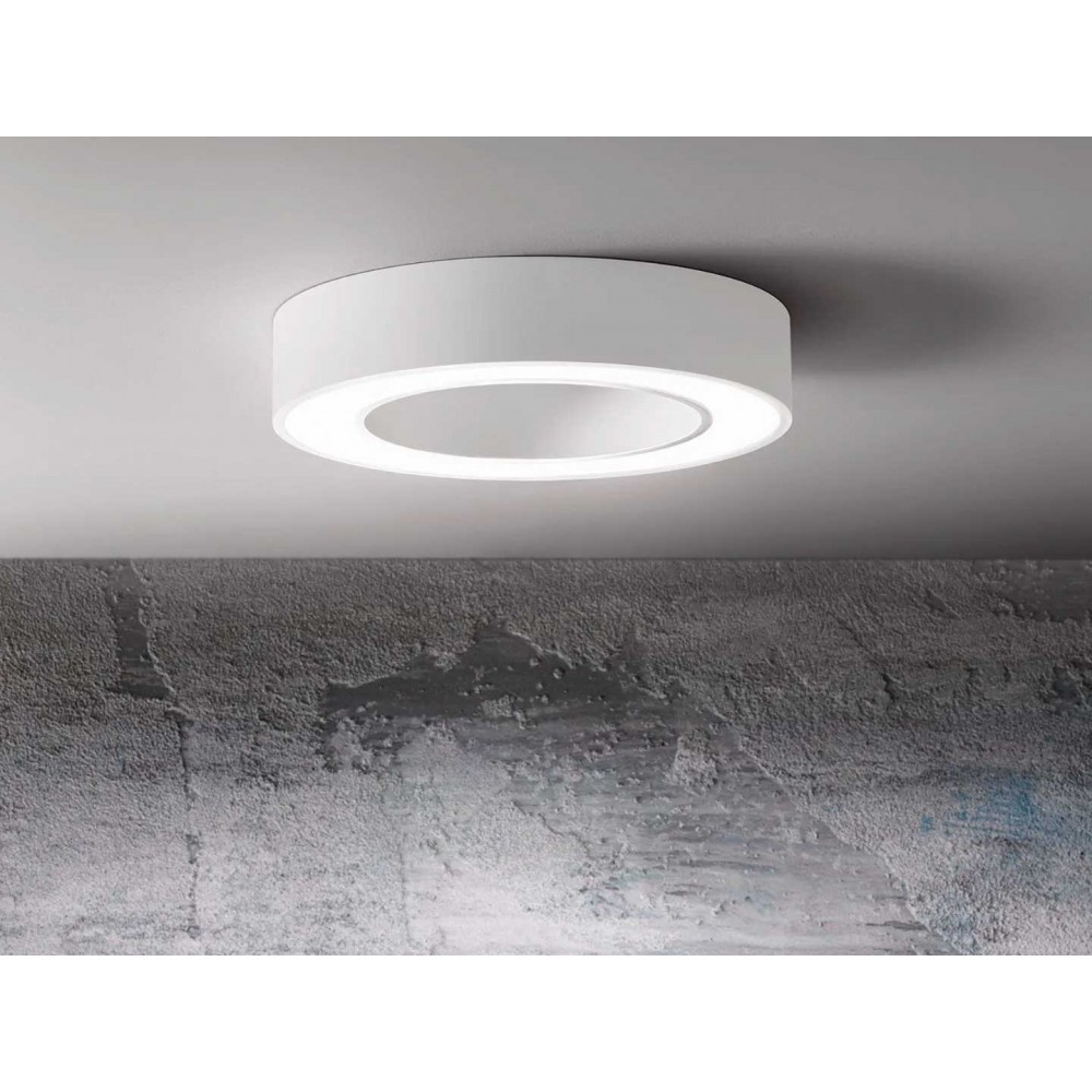 LED Πλαφονιέρα Αλουμινίου Στρογγυλή Λευκή 40cm 30W FLOR - GEA LUCE