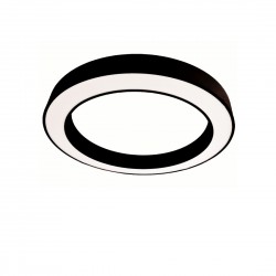 LED Πλαφονιέρα Αλουμινίου Στρογγυλή Μαύρη 60cm 50W FLOR - GEA LUCE