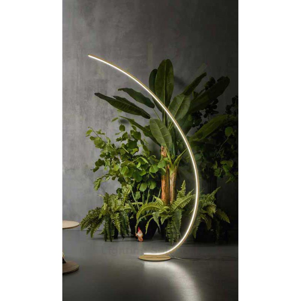 LED Φωτιστικό Δαπέδου Αλουμινίο Σε Χρυσό 30W Dimmable IOLE - GEA LUCE