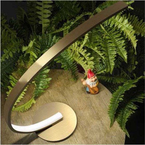 LED Επιτραπέζιο Φωτιστικό Αλουμινίο Σε Λευκό, Χρυσό ή Τιτάνιο 12W Dimmable IOLE - GEA LUCE