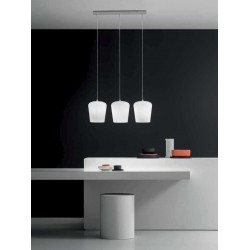 Κρεμαστό Φωτιστικό Πολύφωτο Από Γυαλί Σε Διάφορες Αποχρώσεις - Σε Τρίφωτη Ράγα 3xE27 NUMA - GEA LUCE