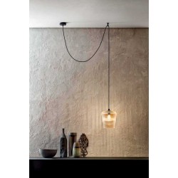 Κρεμαστό Φωτιστικό Μονόφωτο Από Γυαλί Σε Διάφορες Αποχρώσεις D23cm 1xE27 NUMA - GEA LUCE