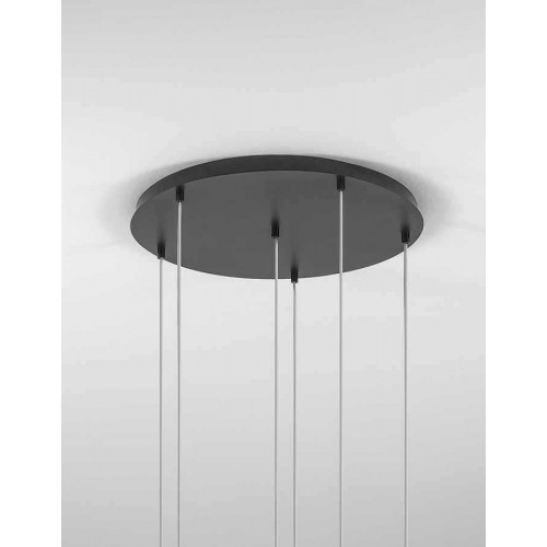 Κρεμαστό Φωτιστικό Πολύφωτο Από Γυαλί Σε Διάφορες Αποχρώσεις Και Μεγέθη - Σε Εξάφωτη Ροζέτα 6xE27 RAIKA - GEA LUCE