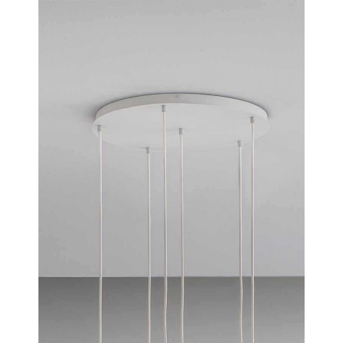 Κρεμαστό Φωτιστικό Πολύφωτο Από Γυαλί Σε Διάφορες Αποχρώσεις Και Μεγέθη - Σε Εξάφωτη Ροζέτα 6xE27 RAIKA - GEA LUCE