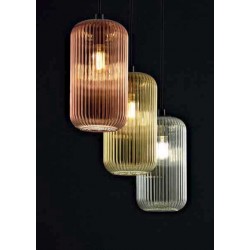 Κρεμαστό Φωτιστικό Από Γυαλί Σε Διάφορες Αποχρώσεις D15cm 1xE27 RAIKA - GEA LUCE