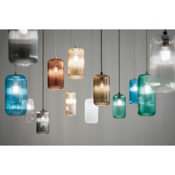 Κρεμαστό Φωτιστικό Πολύφωτο Από Γυαλί Σε Διάφορες Αποχρώσεις Και Μεγέθη - Σε Εξάφωτη Ροζέτα 6xE27 RAIKA - GEA LUCE