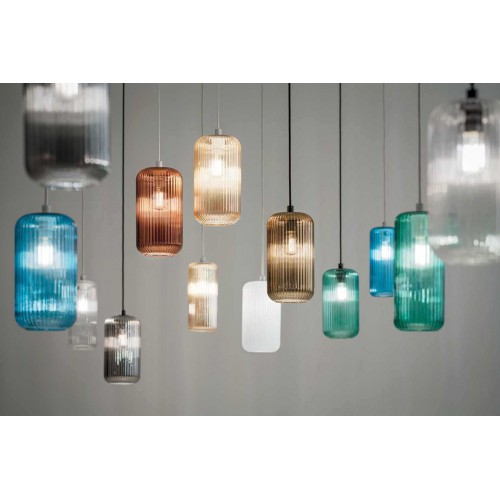 Κρεμαστό Φωτιστικό Πολύφωτο Από Γυαλί Σε Διάφορες Αποχρώσεις Και Μεγέθη - Σε Τρίφωτη Ροζέτα 3xE27 RAIKA - GEA LUCE